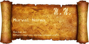 Murvai Norma névjegykártya